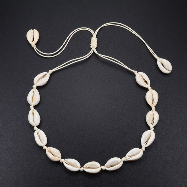 Puka Sea Shell Chip Choker Necklace and Matching Bracelet Beach Jewelr –  Indigo Tie Dye Company