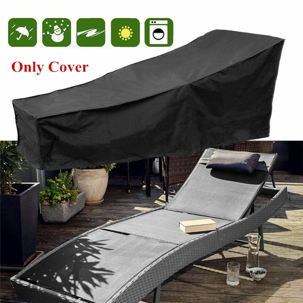 Waterproof Sunbed Garden Rattan Bed Sun Lounger Furniture Cover Rain Heavy Duty 