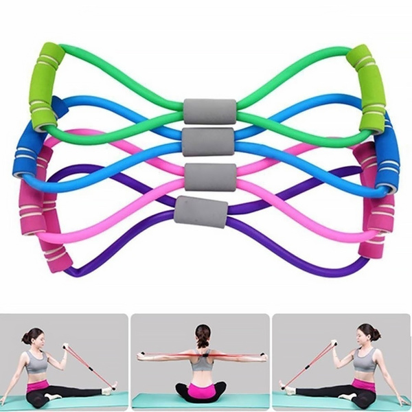 Yoga Exercise Tension Band Belt Crossfit Training Fitness Latex Stretch 