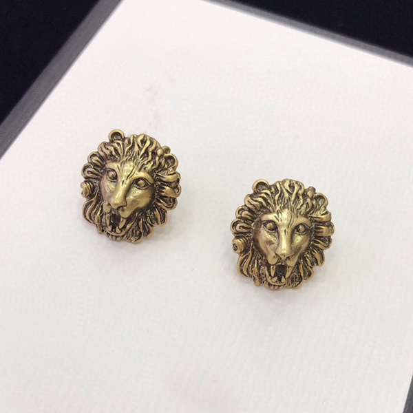 Vintage Punk Style Lion Earrings Men / Women Earrings Gift | Wish