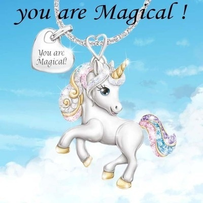 Crystal Unicorn Charm Fashion Jewelry 