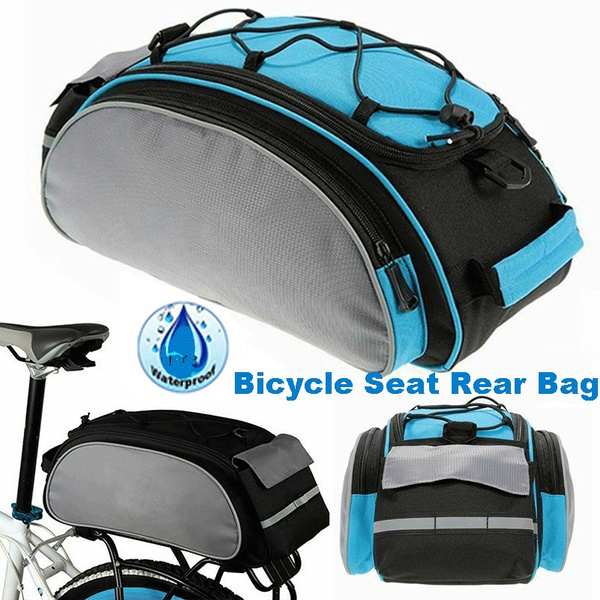 Bike Seat Rear Bag Waterproof Bicycle Pannier Pack Bag Shoulder Cycling Carrier 