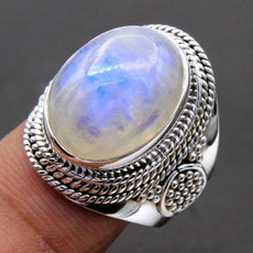 Sterling, moonstonering, Jewelry, 925 silver rings