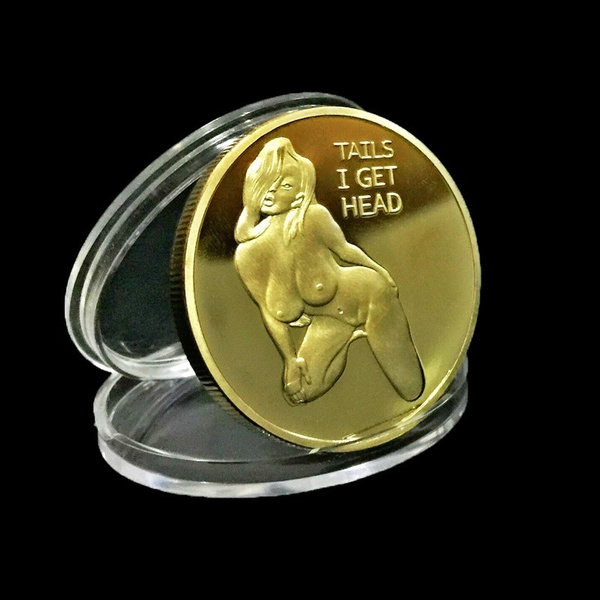 2020 Tails I Get Head Lucky Girl Funny Coins Gold Plated Coins Collection Arts Gifts Souvenir Coins