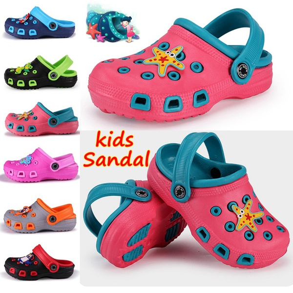 Cartoon Cute Kids Girls Shoes Toddler Summer Casual Beach Slip On Flats Sandals
