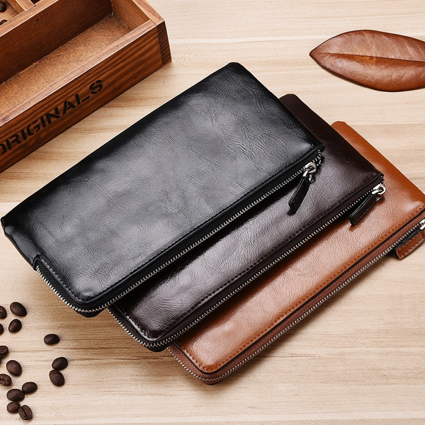 men's slim zipper wallet