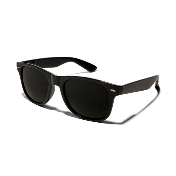 ShadyVEU Super Dark Lens Round Sunglasses UV400 Casual Blacked Out