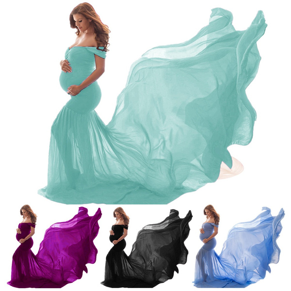 Elegant Pregnant Women Shower Dress Photography Props Pregnancy