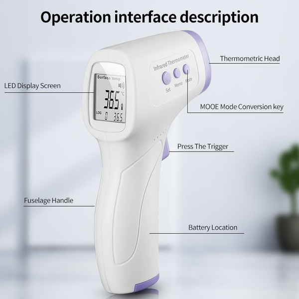 Thermometre Sans Contact Thermometre Frontal Numerique Infrarouge Ce Fc Ir400 Wish