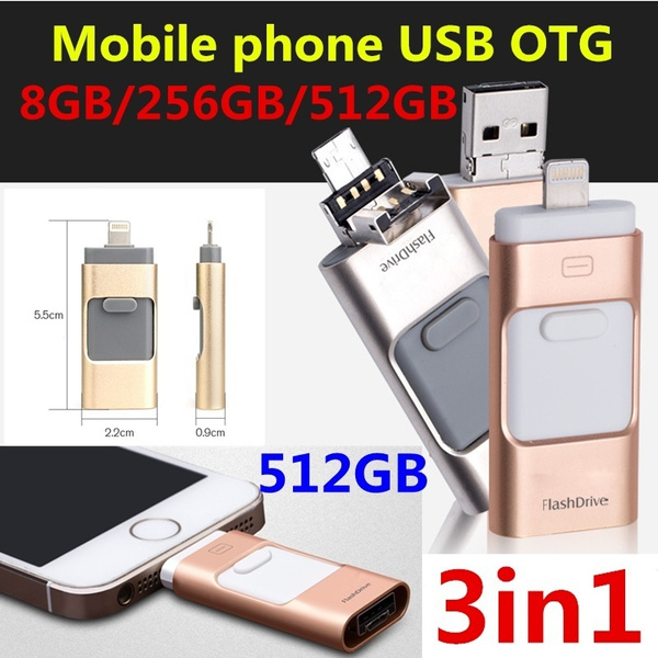 3in1 USB3.0 Usb Flash Drive for IPhone/iPad/Android/PC I-Flashdrive Pen  Drive /Otg Usb Flash Stick for Apple&android &USB