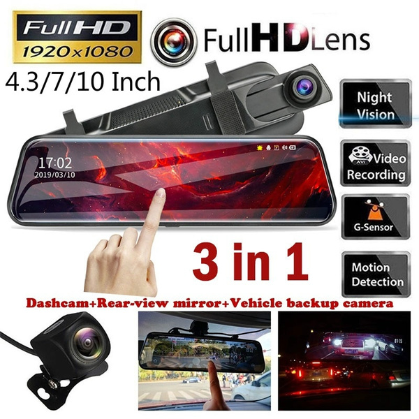 1080p Hd Dash Camera For Car Video Recorder Rearview Mirror Dash