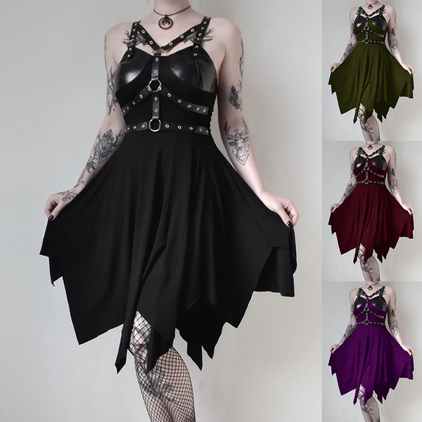 harness dress goth