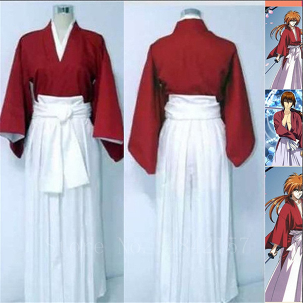 Rurouni Kenshin Himura Kenshin Cosplay Costume Outfits Halloween