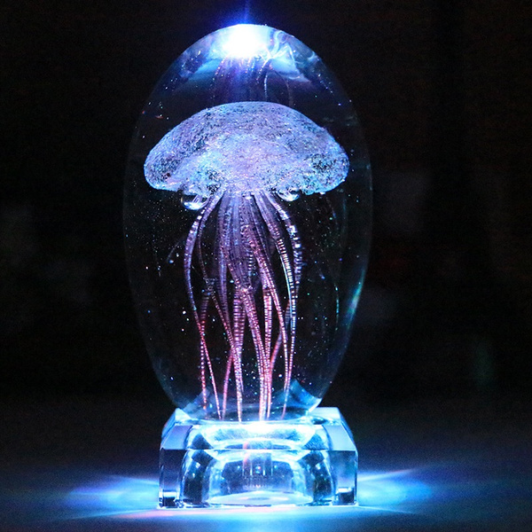 Crystal Lamp Romantic Birthday Gift, Jellyfish Table Lamp
