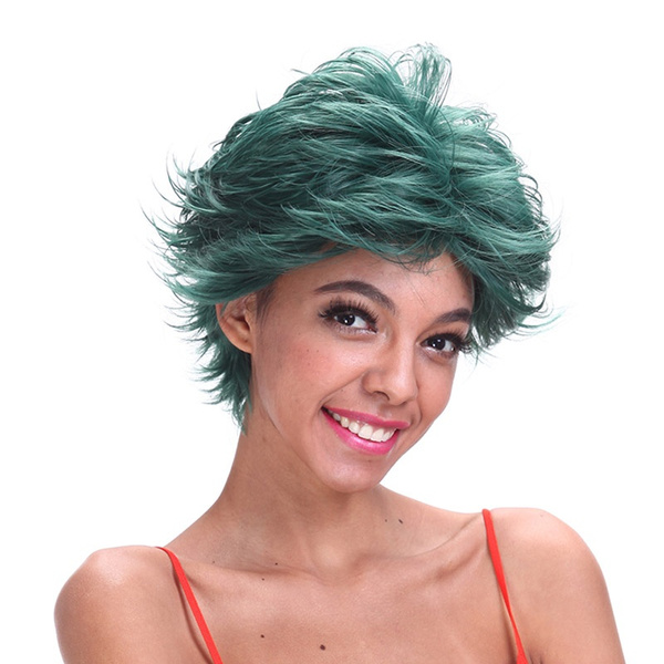 Short Dark Green Synthetic Wig For Women Or Men My Boku No Hero Academia Deku Wig Izuku Midoriya Anime Costume Cosplay Wig