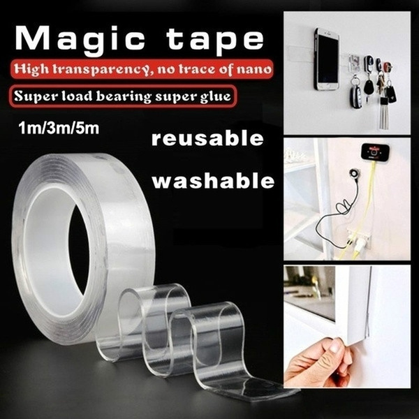 Nano Magic Double Sided Tape,No Trace Washable Gel Grip Tape,Good Load 3M 