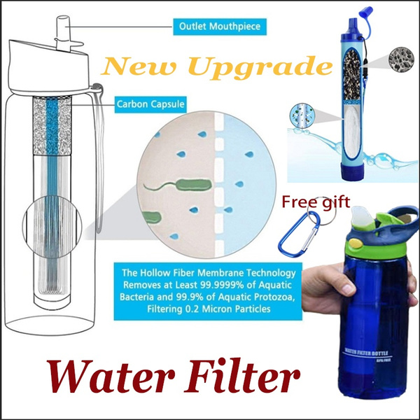 Military 99.99% Water Filter Purification Emergency Gear Straw Camping Hiking UK 