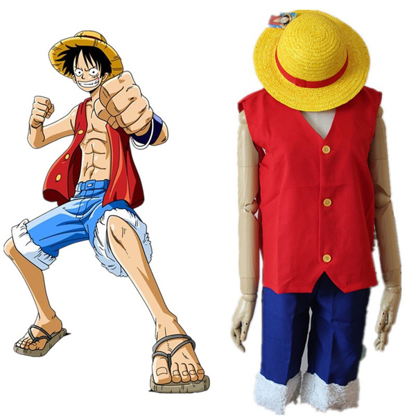 One Piece Luffy Straw Hat Japanese Anime Cosplay Hats Cartoon Cap Cute  Breathable Boater Beach Hat Solid Color Unisex Caps | Wish