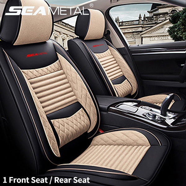 Car Seat Covers Universal Protector Leather And Linen Cover Set Cushion For Accessories Wish - Car Seat Covers Full Set Leather