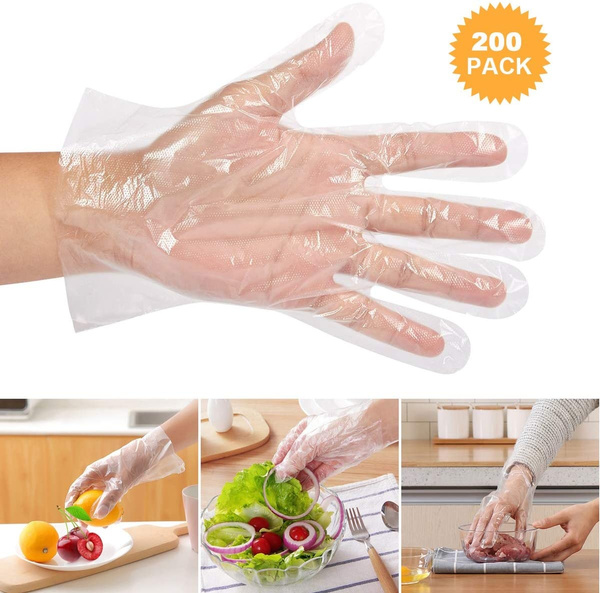 clear plastic cooking gloves