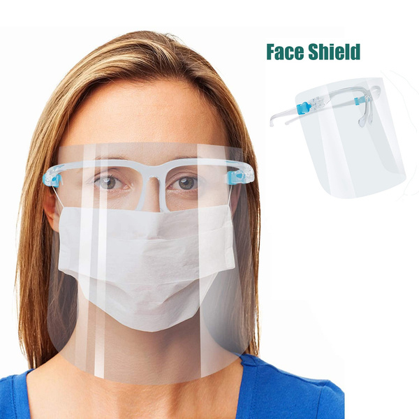 Antipolvere e Antivento Face Cover Full Face Guard Clear Face Shield for Outdoor Durable Face Shield Reusable Clear Face Covering Riutilizzabile e Lavabile