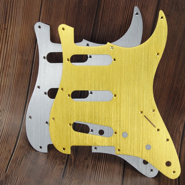 Aluminium Metall SSS Strat Gitarre Schlagbrett Kratzplatte 11Löcher+Schrauben 