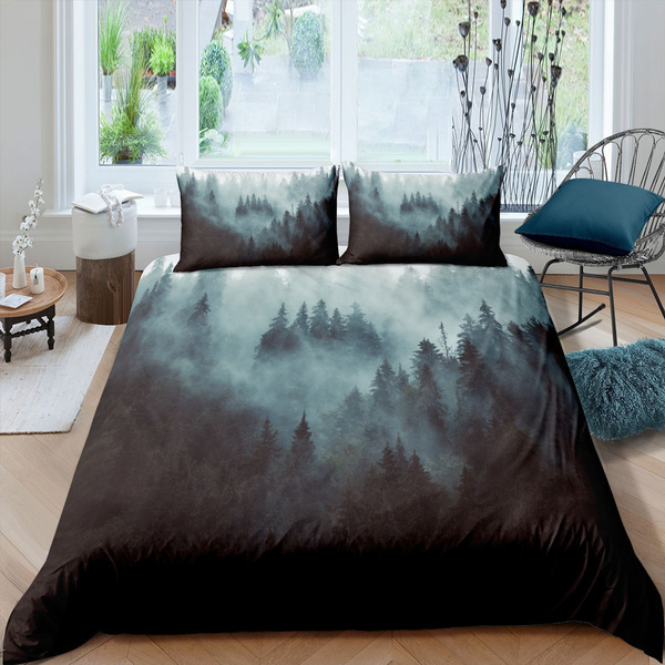 Smoky Mountain Comforter Cover Pine, Arrow Bedding Queen