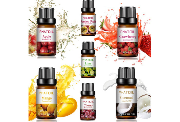 10ML Fragrances Fruit Essential Oils Fragrance Oil Therapy Aromatherapy  Diffuser Aromatherapy Coconut Strawberry PHATOIL