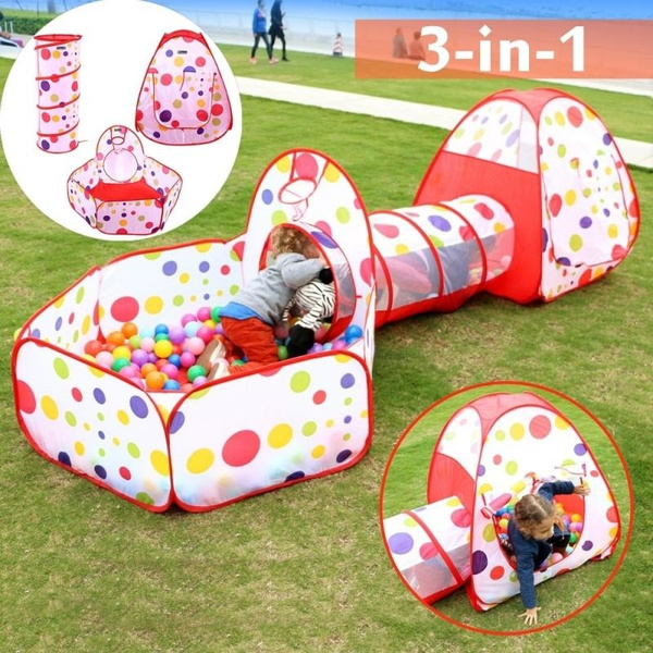 children's pop up play tent and tunnel