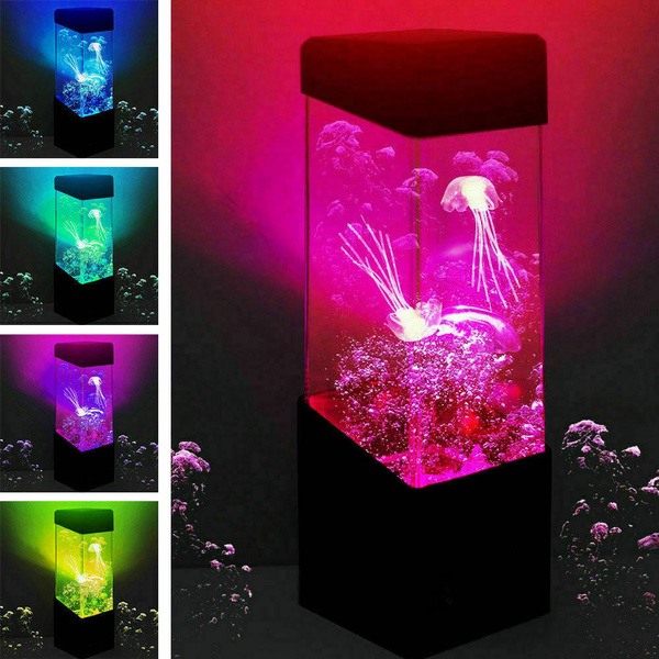 Color Changing LED Jellyfish Lamp JellyFish Tank Aquarium Mood ...