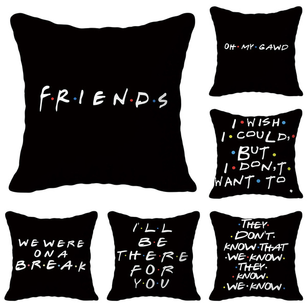 Home Decor Polyester Friends TV Show Pillow Covers Cushion Cover Pillow Cases