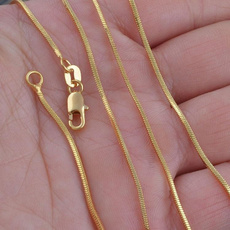 Sterling, golden, Chain Necklace, 18k gold
