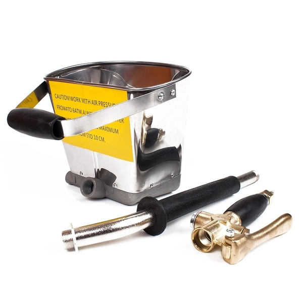 4-5L Mortar Cement Spray Gun With Hopper Bucket Concrete Wall Stucco ...