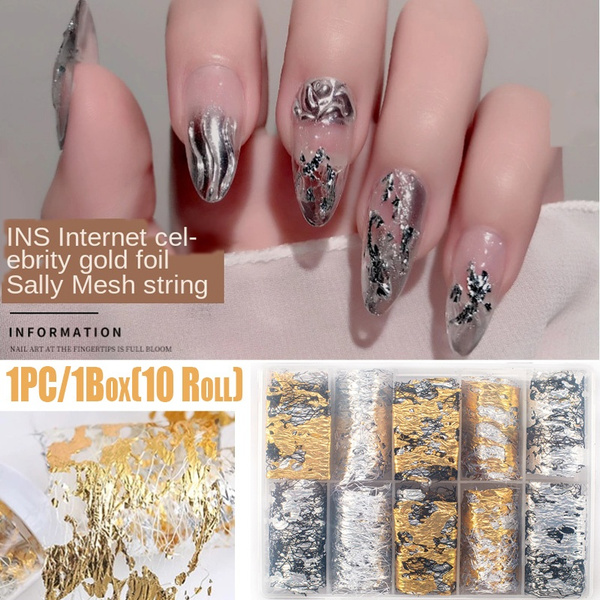 Nail Sequins Aluminum Flakes Mirror Glitter Foil Manicure Nail Art  Decoration