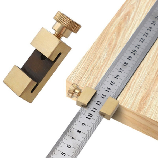 Steel Ruler Positioning Block Woodworking Locator Measuring Tool Fixed Steel Ruler Carpentry Tools Universal Industrial Supplies 