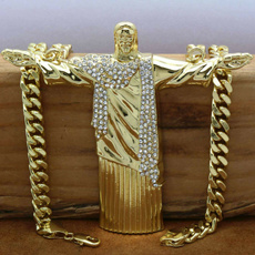 Hip-hop Style, goldplated, Chain Necklace, jesus