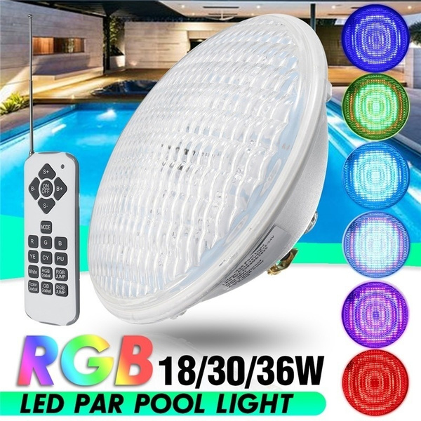 Romete Control 18/30/36W Par56 RGB LED Underwater Swimming Pool Light Lamp