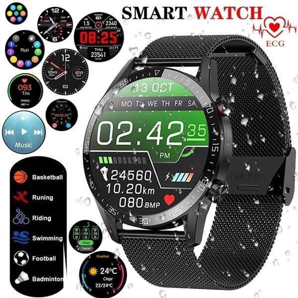 Nuevo reloj inteligente deportivo ECG PPG para hombres, rastreador de  ejercicios con frecuencia cardíaca, presión arterial, oxígeno, reloj  inteligente, modo deportivo múltiple, reloj inteligente con Bluetooth para  Iphone y Android | Wish