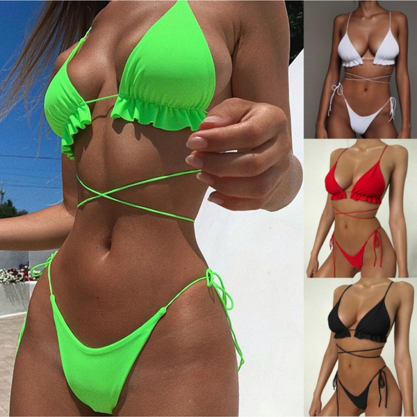 push up bikini neon