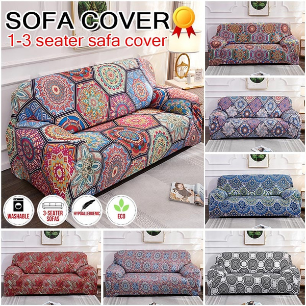 Boho Sofa Slipcovers Elastic Cover Armchair Dining Chair 3 Seaters Strech Bezug Covers Couch Slip For Pet Couches Arm - Slipcovers For 3 Seater Sofa