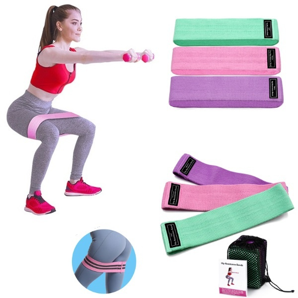 Details about   Fabric Resistance Bands Butt Exercise Loop Circles Set Legs Glutes Women EH 