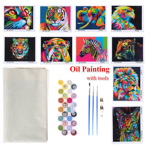 Colorful Lion Art Kit - Paint by Numbers Home