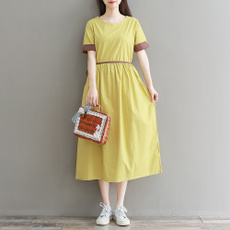 Summer, short sleeve dress, plus size dress, literarydres