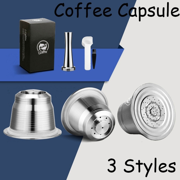 3 Styles Icafilas for Nespresso Refillable Coffee Capsule Pod Stainless  Steel Espresso Coffee Filters and Sabotage