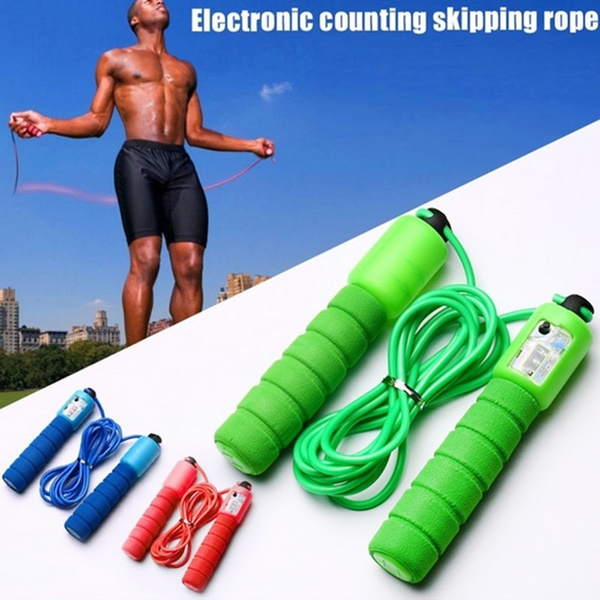 Sponge Jump Rope with Electronic Counter 2.9m Adjustable Fast Speed Counting 