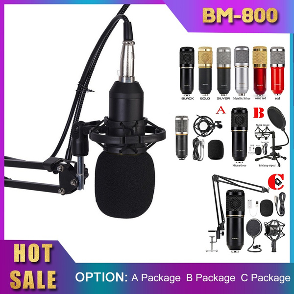 6 Colors Upgraded Version Desktop Microphone Set Condenser Microphone