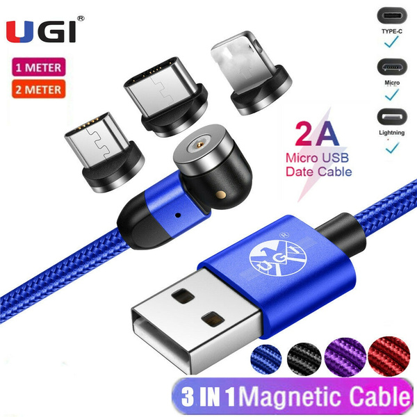 IN 1M 2M 3M 540 °Quick Charging Magnetic Cable Micro USB IOS
