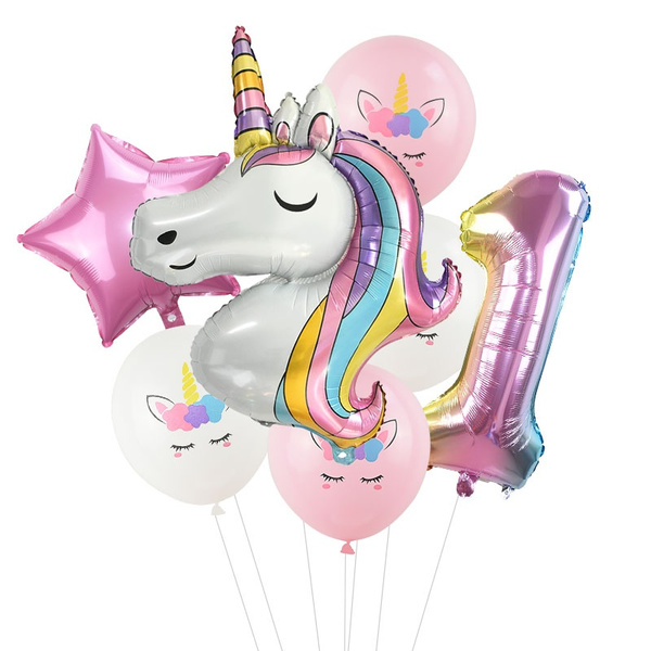 Rainbow Unicorn Balloon Rainbow Party Decorations, Unicorn Party Decor,  Rainbow Baby Shower Balloon Party Ideas 