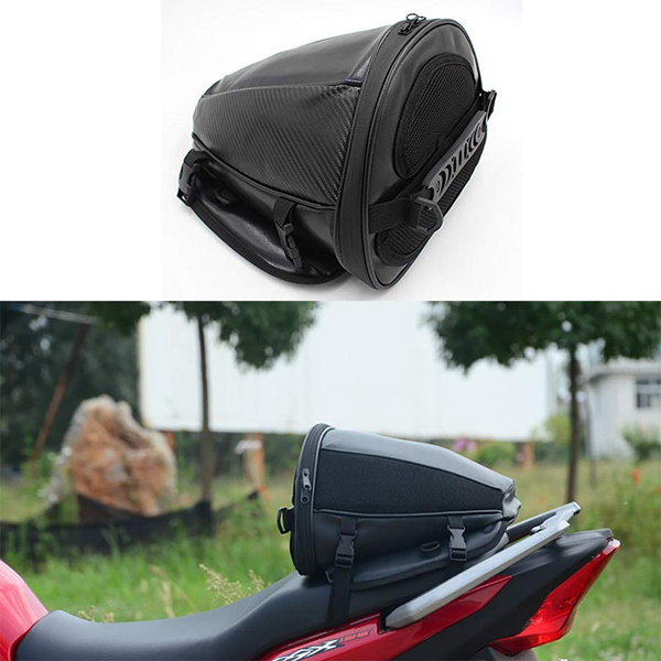 Buy Motorcycle Tail Bag Waterproof Backpack - 12-15L Dual Saddlebag Large  Capacity Luggage Bag Seat Bag Motorbike Saddle Bags NOT FOR FULL HELMET -  Red Online at desertcartINDIA