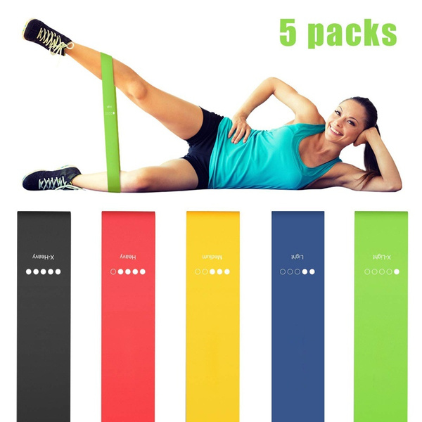 5Pcs/Set Resistance Exercise Bands for Home Fitness, Crossfit ...